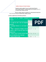 Activity 1: Measures of Central Tendency