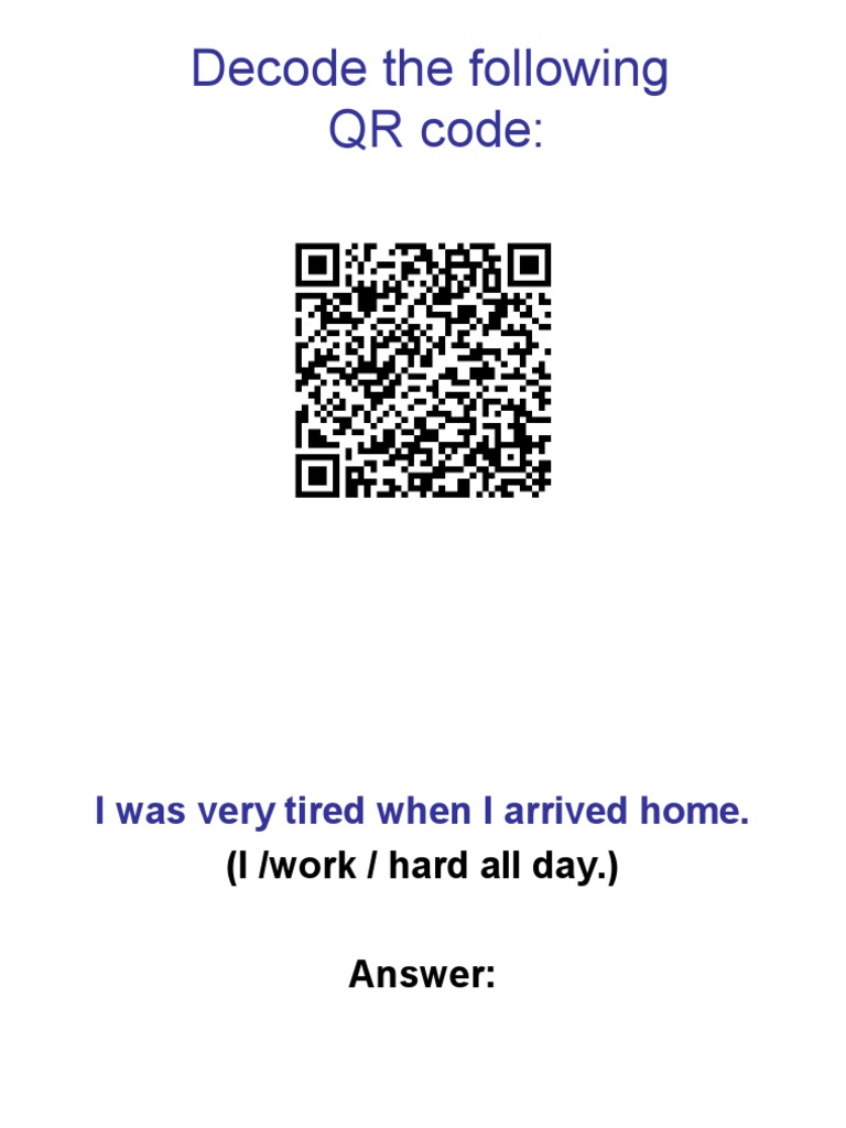 QR Code Decoding Exercises | PDF
