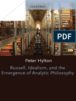 Peter Hylton Russell, Idealism, and The Emergence of Analytic Philosophy Clarendon Paperbacks 1993