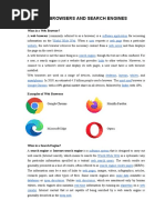 Web Browsers and Search Engines