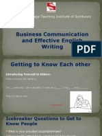 Business Communication and Effective English Writing: English Language Teaching Institute of Symbiosis
