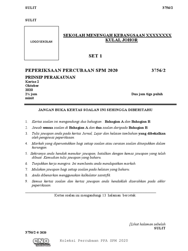 Kulai Set 1 Trial Spm 2020 3756 2 Pdf Pdf