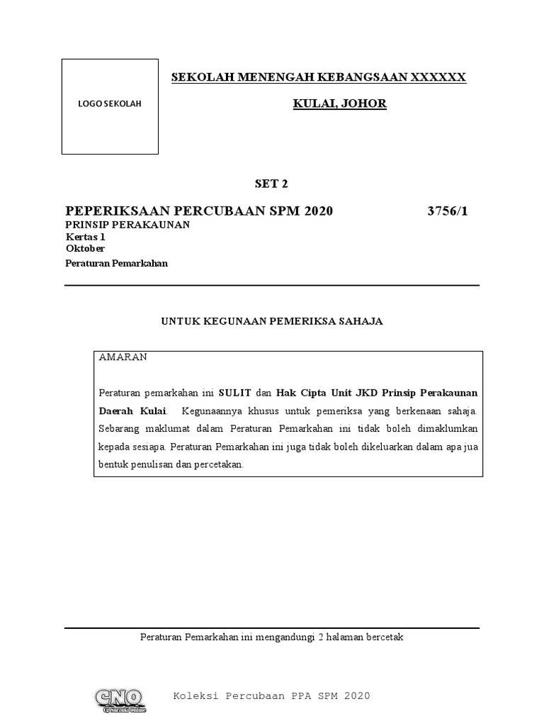 Kulai Set 2 Trial Spm 2020 3756 Jawapan Pdf
