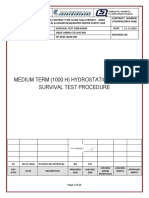 Medium Term (1000 H) Hydrostatic Pressure Survival Test Procedure
