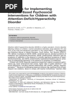 Strategies For Implementing Evidence-Based Psychosocial Interventions For Children With Attention-Deficit/Hyperactivity Disorder