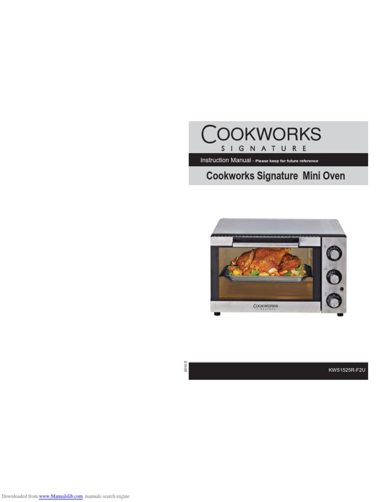 Cookworks Signature Mini Oven Instruction Manual PDF Ac Power Plugs And Sockets Grilling
