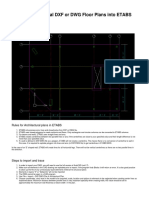 Import Architectural DXF or DWG Floor Plans Into ETABS For Tracing