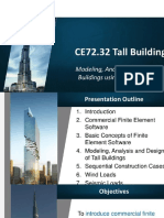 CE72.32 Modelling, Analysis and Design Tall Buildings using Commercial FE Programs