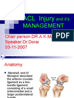 Acl Injury and It's Management