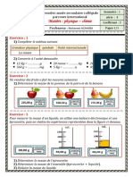 Mesure de La Masse Des Solides Et Des Liquides Serie D Exercices Non Corriges 1