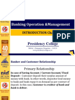 Banking Operation &management: Presidency College