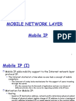 Mobile Network Layer Mobile IP