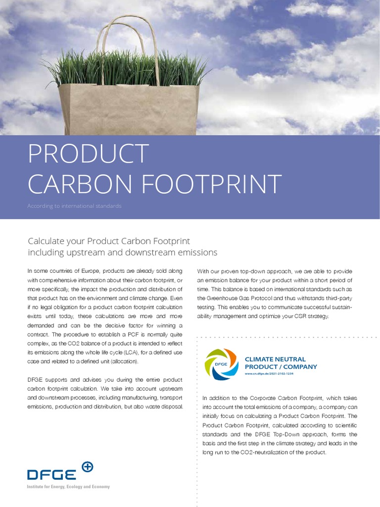 Product Carbon Footprint Solutions | PDF | Carbon Footprint | Life ...