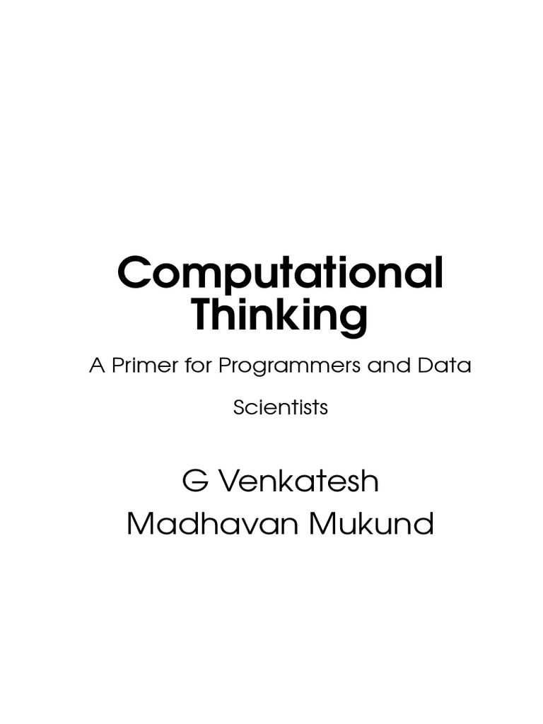 Computational Thinking v0.1 13-Oct-2020 PDF | PDF | Noun | Part Of Speech