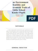 Home Environment Stability and Temperament Traits of Public School Kinder Pupils