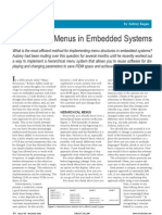 Hierarchical Menus in Embedded Systems