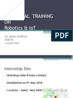 Industrial Training On Robotics & Iot: by Aman Jaiswal Eee-F5 01315604916