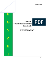 11506-16 Vállalkozásfinanszírozás PÉNZÜGYTAN JEGYZET