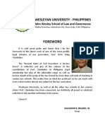 Wesleyan University - Philippines: Foreword