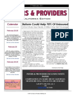 Payers & Providers California Edition - Issue of February 17, 2011