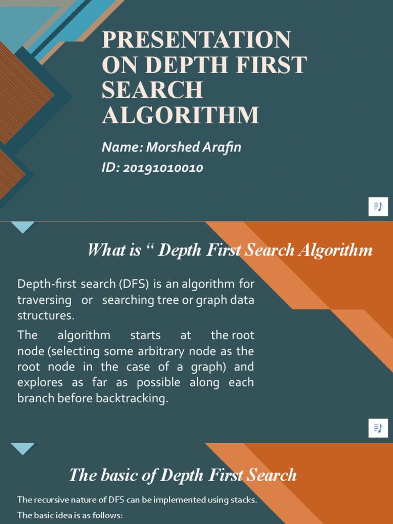Presentation On Depth First Search Algorithm (Morshed Arifin) | PDF ...