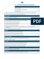 Mental State Examination: OSCE Checklist