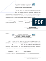 CPH Form 16 Certification of Punong Barangay