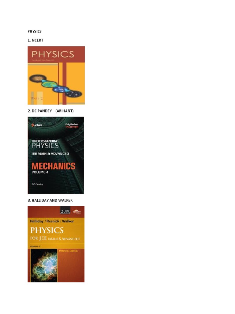 Recommended Science Textbooks List | PDF | Science & Mathematics