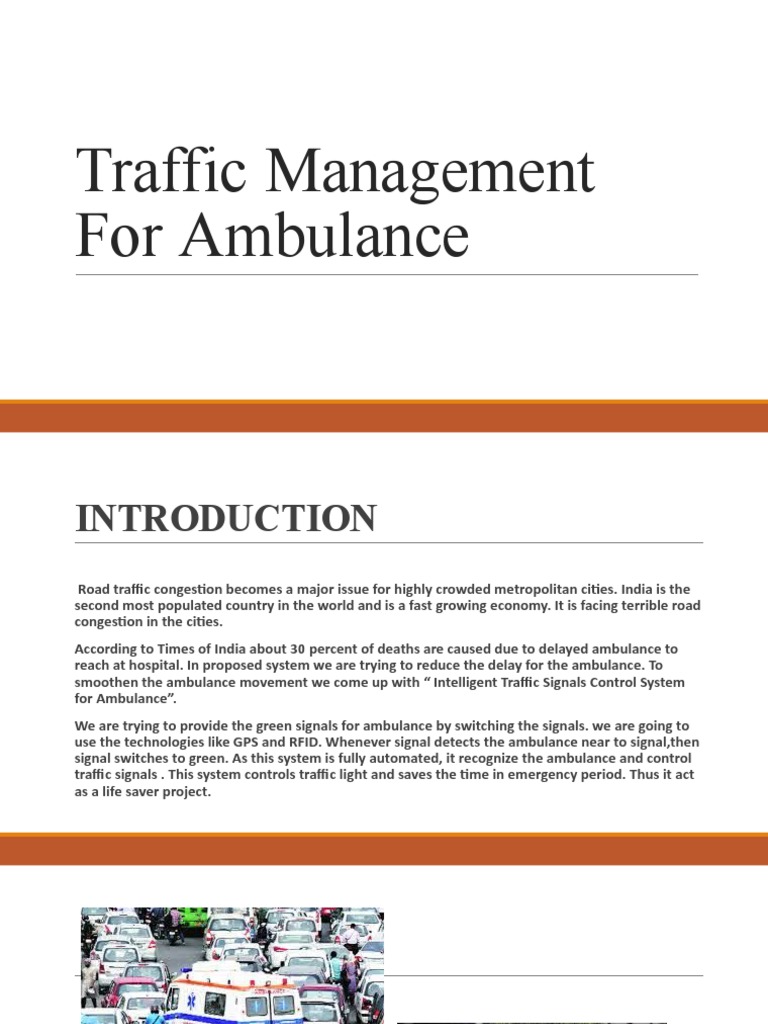 Intelligent Traffic Control for Ambulances | PDF | Technology & Engineering