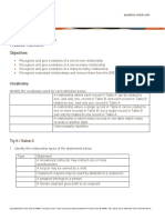 Database Design 5-2: Relationship Types Practice Activities