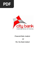 Financial Ratio Analysis of The City Bank Limited