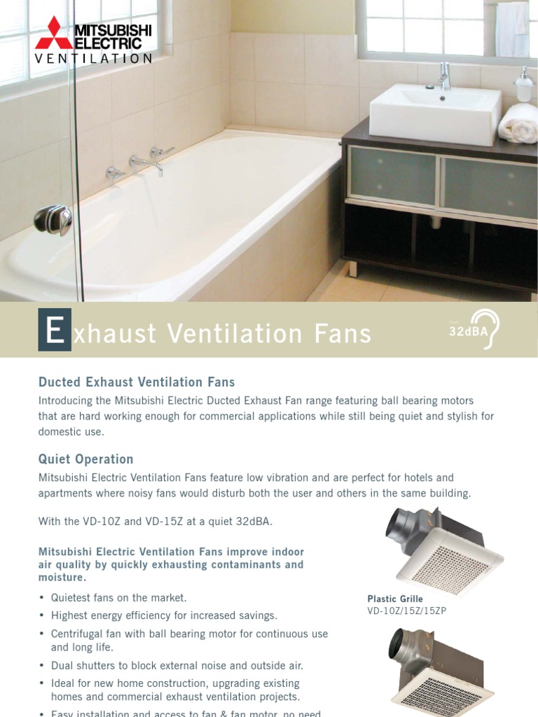 Quiet and Efficient Ducted Exhaust Ventilation Fans for Commercial and
