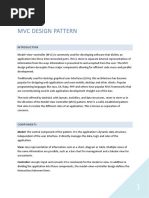 MVC Design Pattern