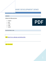 Agile Software Development Demo: Initiate The Following Items Project Epic Story Task Sprint