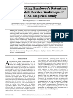 Factors Affecting Employee's Retention in Automobile Service Workshops of Assam: An Empirical Study