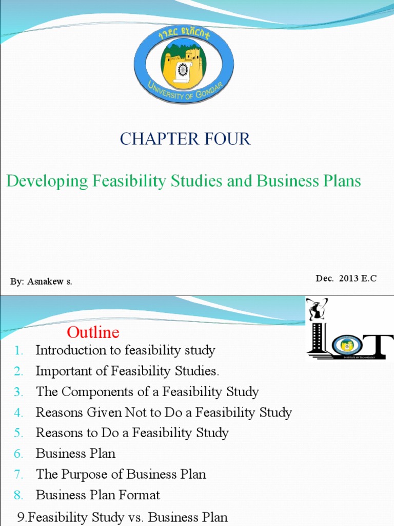 Chapter 04 Feasibility Studies and Business Plan Last | PDF ...