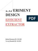 Experiment Design - Efficient Extractor