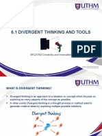6.1 Divergent Thinking and Tools: BFC23702 Creativity and Innovation