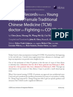 Medical Records Young Brave Female Traditional Chinese Medicine (TCM) Doctor Fighting COVID-19