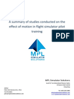 Motion Versus No Motion in Flight Simulator Summary of Studies MPL Ss PDF