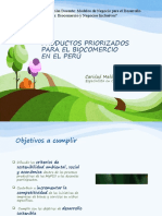 Productos Priorizados para El Biocomercio en El Perú