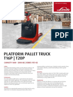 Platform Pallet Truck T16P - T20P: CAPACITY 1600 - 2000 KG - SERIES 1151-02