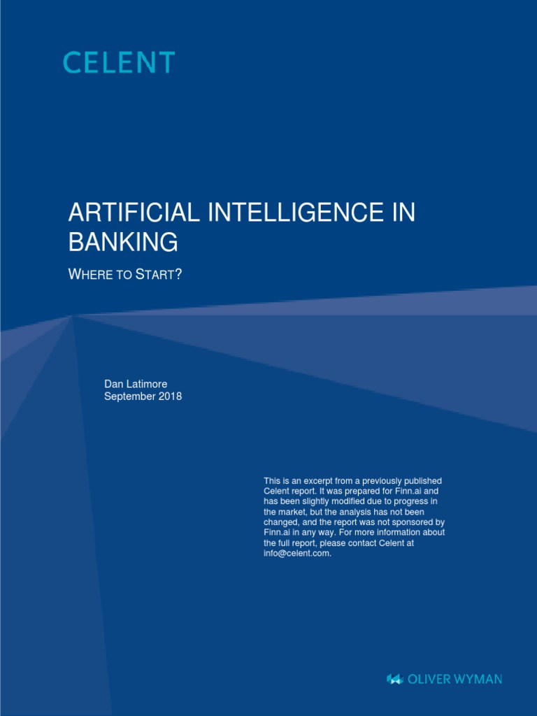 Artificial Intelligence in Banking - Where To Start PDF | PDF ...