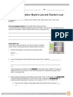 Student Exploration: Boyle's Law and Charles's Law