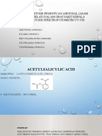 Kelompok 1 Metode Penentuan Asetosal (Asam Asetilsalisilat)