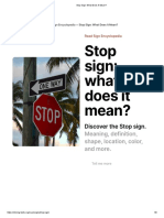 Stop Sign - What Does It Mean