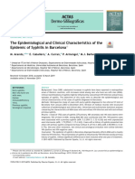 The Epidemiological and Clinical Characteristics of The Epidemic of Syphilis in Barcelona