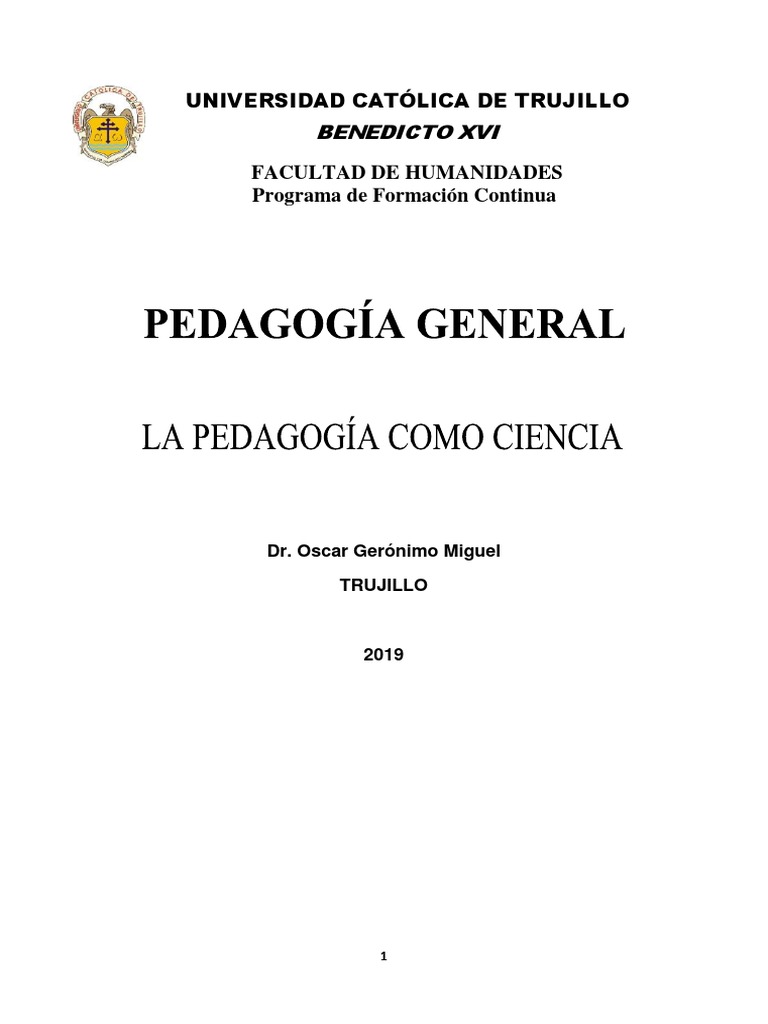Uct Modulo I de Pedagogía General | PDF | Pedagogía | Aprendizaje