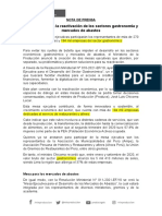 Produce Busca Reactivar Sector Gastronómico y Mercados