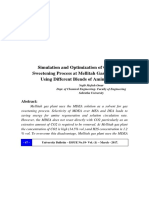 Simulation and Optimization of Gas Sweetening Process